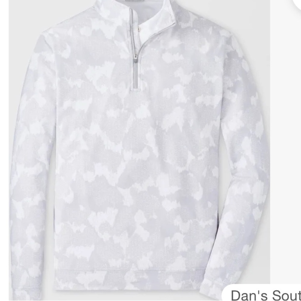 PETER MILLAR PERTH TIP THE CROWN PERFORMANCE QUARTER-ZIP BRITISH GREY